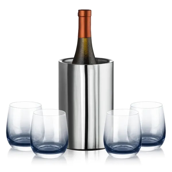 Item #SST8011-SS Jacobs Wine Cooler & Soudan Smoke Stemless Wine