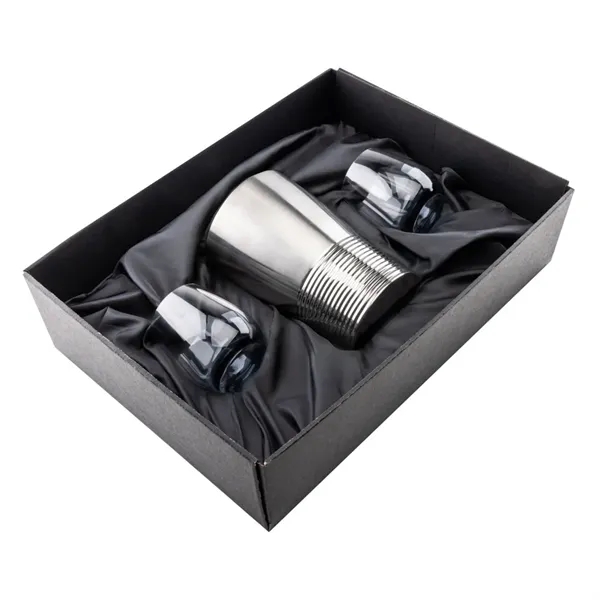 Item #SST10421-SS Genoa Wine Cooler & Soudan Smoke Stemless Wine