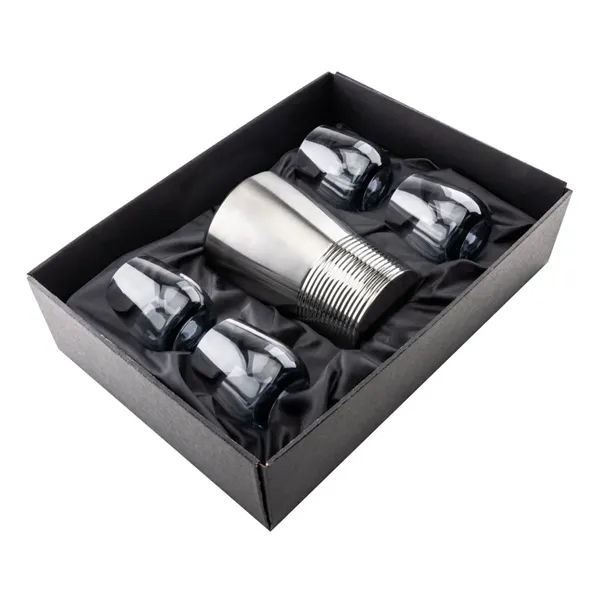 Item #SST10421-SS Genoa Wine Cooler & Soudan Smoke Stemless Wine