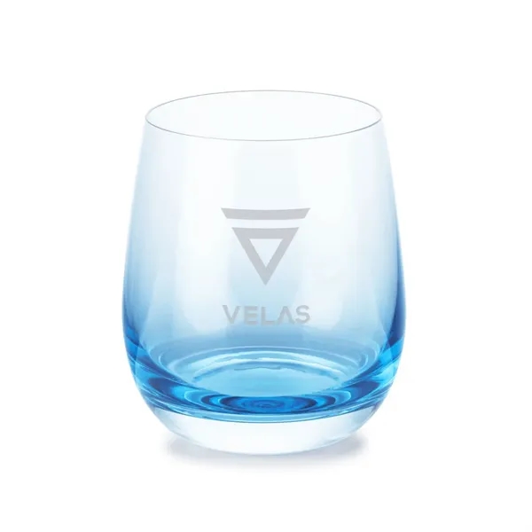 Item #SWG4818 Soudan Blue Stemless Wine - Deep Etch