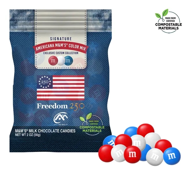 Item #CDHF-USAFR-E Freedom250- M&M'S® 2oz ECO-Digibag, Compostable & Full Color