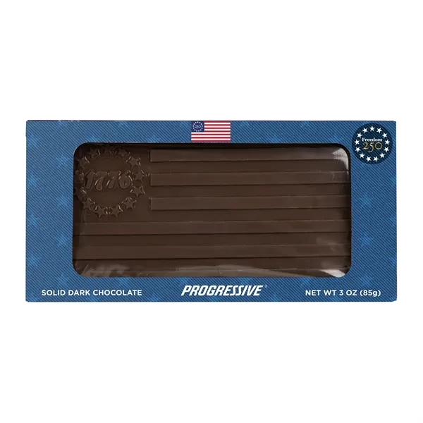 Item #CWB-6394-E Freedom 250- 3oz 1776 Flag Chocolate Bar