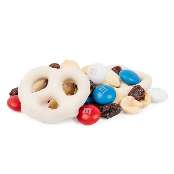 Item #DFB-751FR-E Freedom250 - 4oz M&M® Snack Mix in Full Color Digibag™