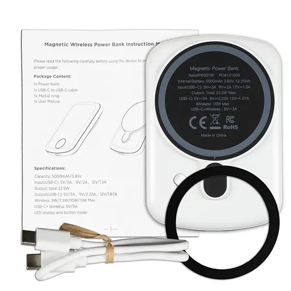 Magnetic Wirelss Charging Power Bank. 5,000 mAh UL Certified. Up to... from ASI 62660 Innovation Line