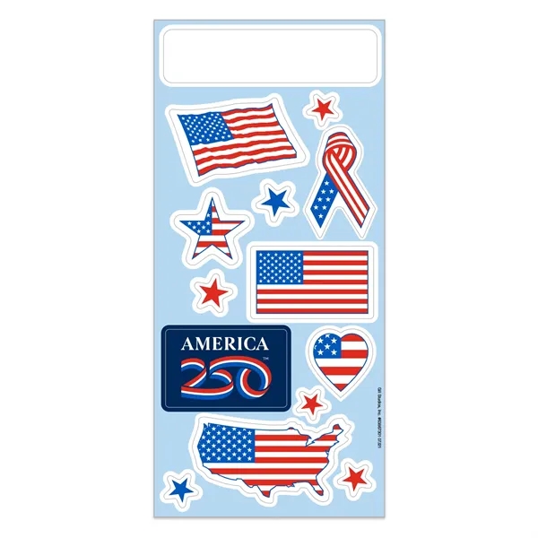 Patriotic sticker sheet with flags.... from ASI 56950 Gill Studios Inc / Gill-Line®