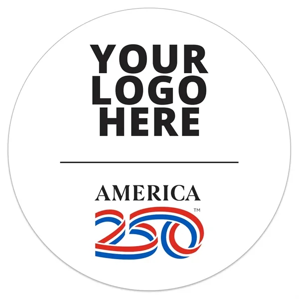 3" round white vinyl decal with ultra removable adhesive backing and... from ASI 56950 Gill Studios Inc / Gill-Line®