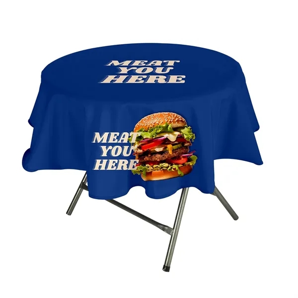 60" Round Non-Fitted Sustainable Fabric 7oz 100% recycled Polyester Table Cover... from ASI 49891 Discount Marketing Products / DMP