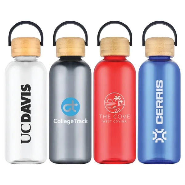 21-oz. RPET plastic water bottle with bamboo lid.... from ASI 57655 STOPNGO Line