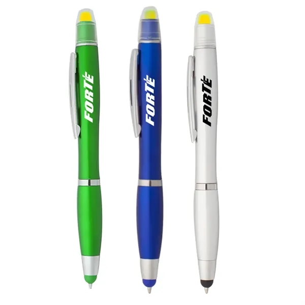Combination gel highlighter with a cap and smooth-writing stylus pen in... from ASI 39552 BEL Promo