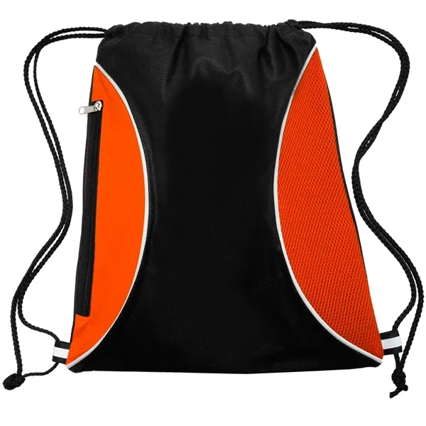 Non-woven zipper side drawstring backpack... from ASI 39552 BEL Promo