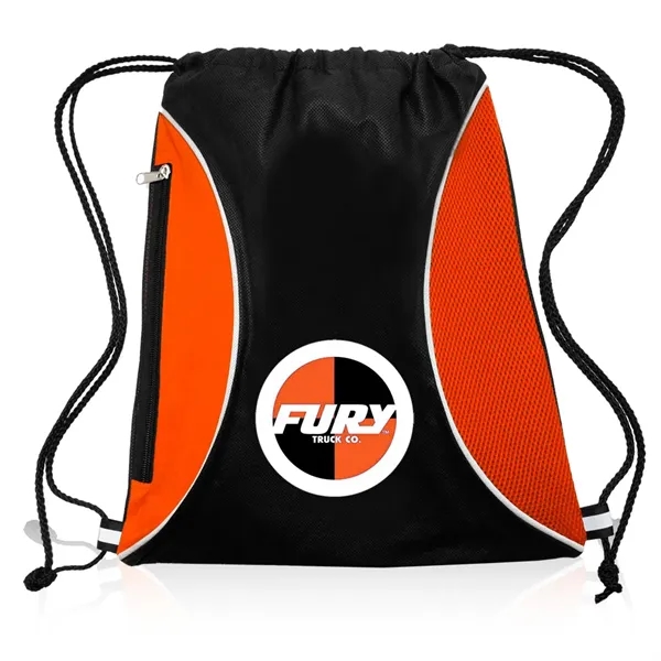 Non-woven zipper side drawstring backpack... from ASI 39552 BEL Promo