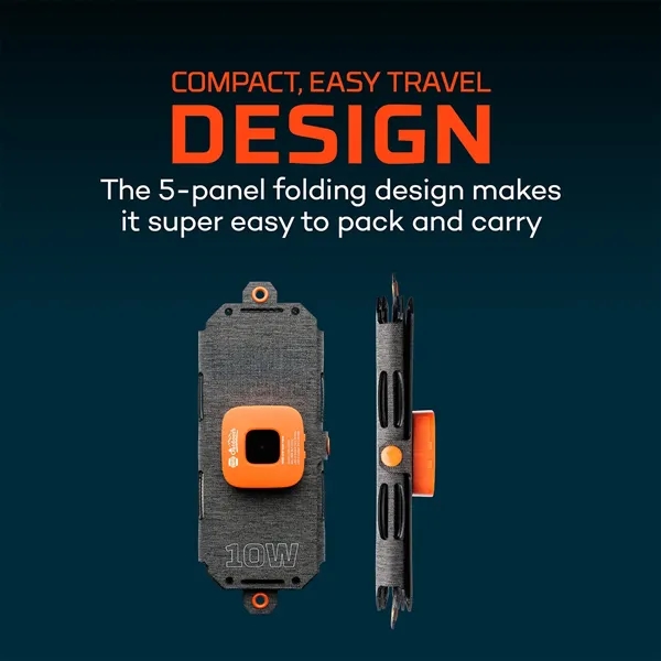 This foldable solar panel provides up to 7.5 watts to its... from ASI 46170 Compass Industries Inc