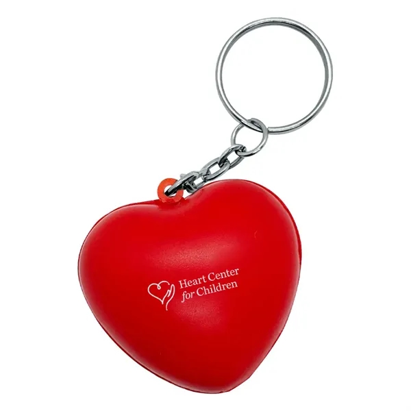 1.75" heart shaped stress reliever keychain.... from ASI 63549 Jornik Manufacturing Corp