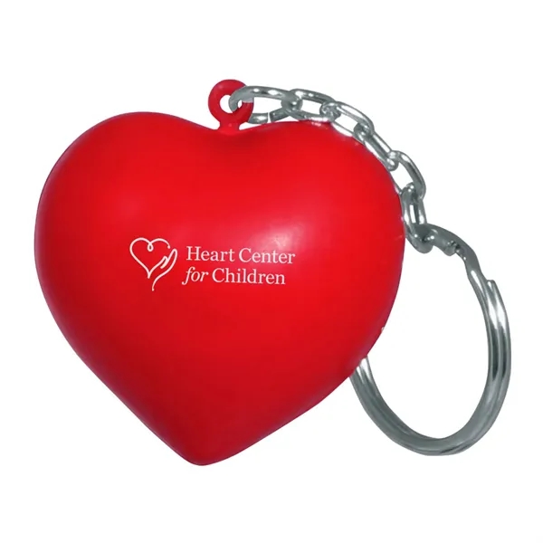 1.75" heart shaped stress reliever keychain.... from ASI 63549 Jornik Manufacturing Corp