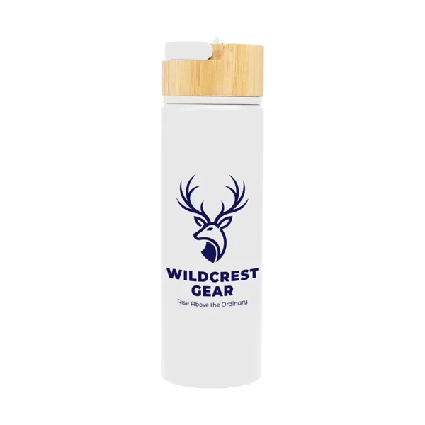 27 oz. recycled aluminum bottle with double wall construction and bamboo... from ASI 61125 Hit Promotional Products / Hit®