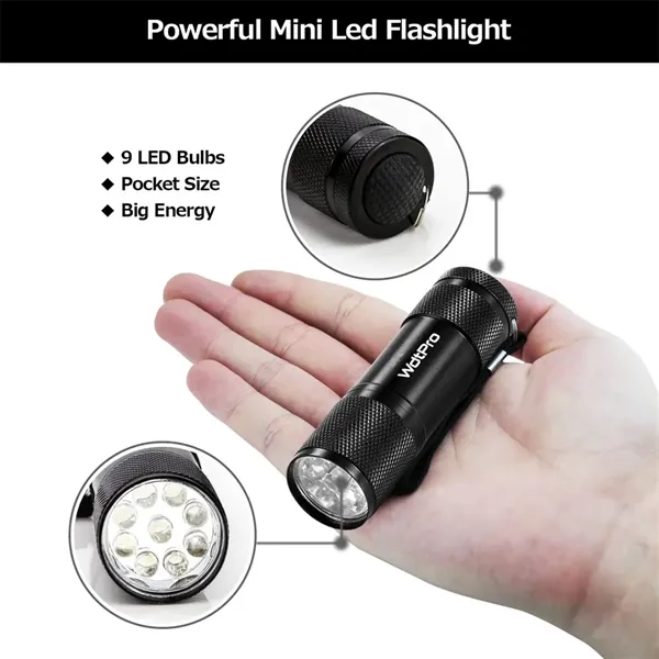 Bright, durable, portable 9-LED mini flashlights in 6 colors, perfect for... from ASI 98766 Yanlee Trading Co Ltd