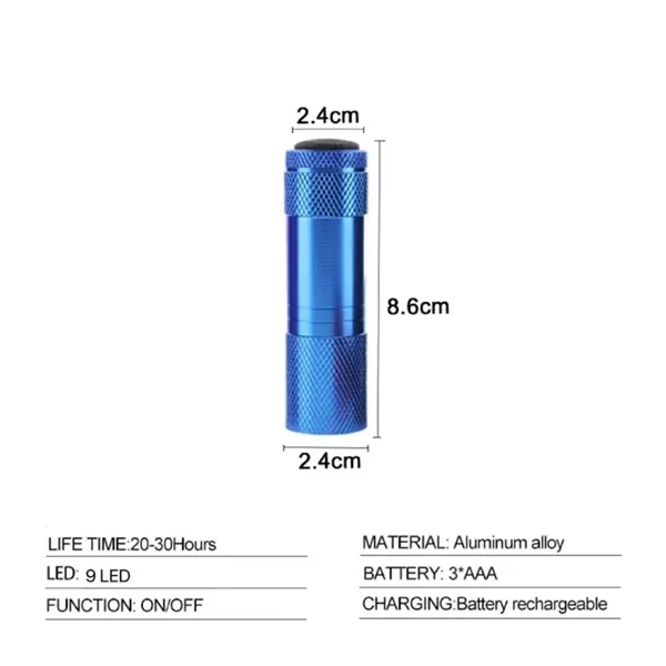 Bright, durable, portable 9-LED mini flashlights in 6 colors, perfect for... from ASI 98766 Yanlee Trading Co Ltd