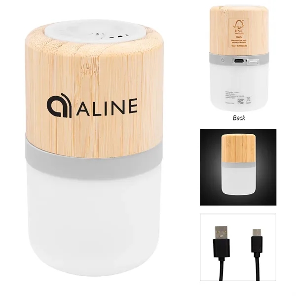 Bamboo Wireless Light Up Speaker... from ASI 61125 Hit Promotional Products / Hit®