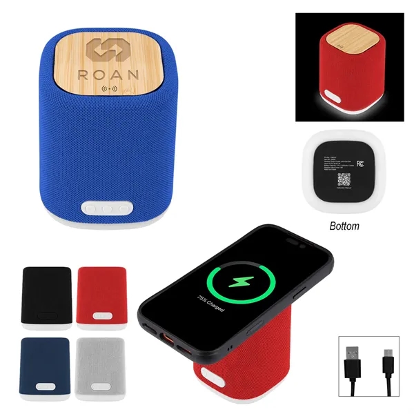 Recycled Light Up Speaker & Wireless Charger... from ASI 61125 Hit Promotional Products