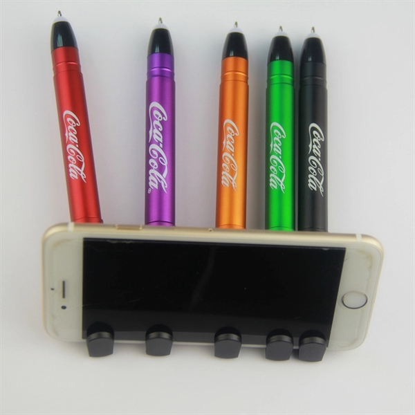 3-in-1 Light Up Logo Stylus Pen with Phone Holder with a... from ASI 37218 Athena Promo (tm)