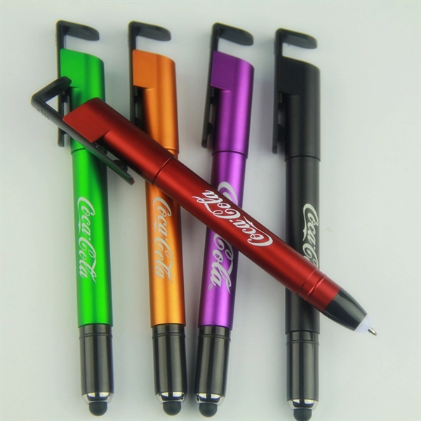 3-in-1 Light Up Logo Stylus Pen with Phone Holder with a... from ASI 37218 Athena Promo (tm)
