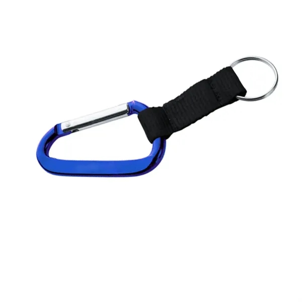 Metallic color carabiner with strap makes for a perfect promotional product.... from ASI 39552 BEL Promo