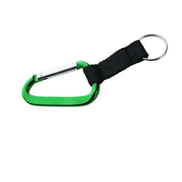 Metallic color carabiner with strap makes for a perfect promotional product.... from ASI 39552 BEL Promo