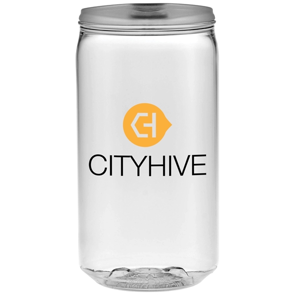 16oz. plastic single-walled tumbler with push on thumb sliding lid.... from ASI 71920 Moderne Glass Company Inc / Glass America®