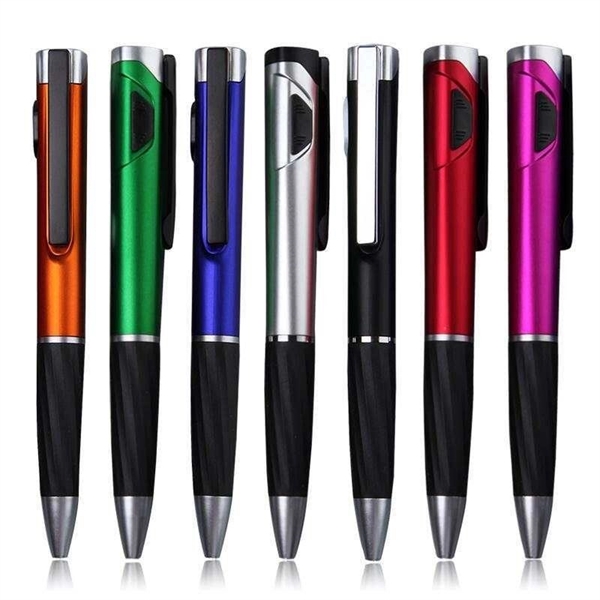 Ballpoint lightup logo pen with a painted metallic surface, metal clip,... from ASI 37218 Athena Promo (tm)