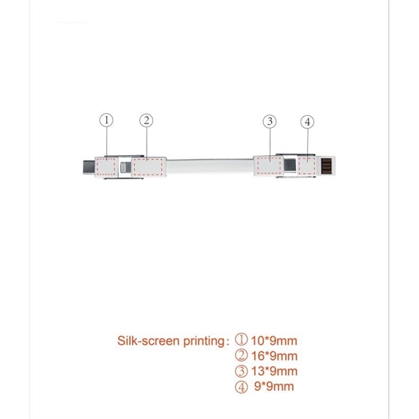 4-in-1 magnet charging cable with a key ring design and ultra-fast... from ASI 37218 Athena Promo (tm)