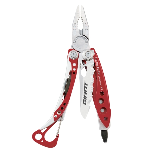 A compact, ultra-light 5 oz. Leatherman multi-tool with a combo knife.... from ASI 46170 Compass Industries Inc