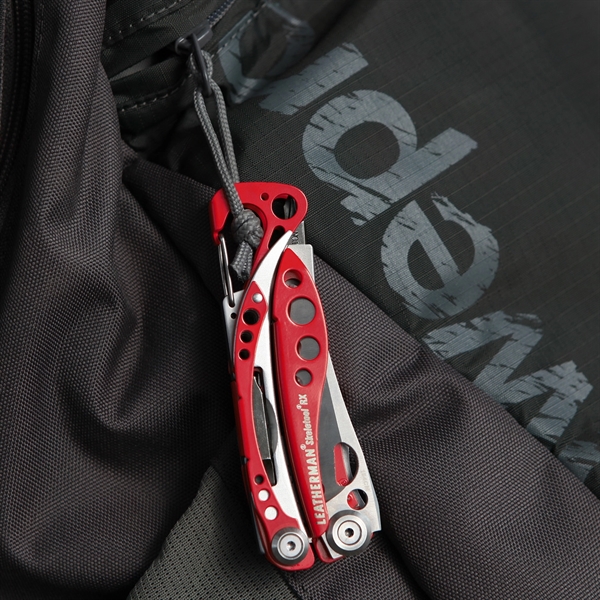 A compact, ultra-light 5 oz. Leatherman multi-tool with a combo knife.... from ASI 46170 Compass Industries Inc