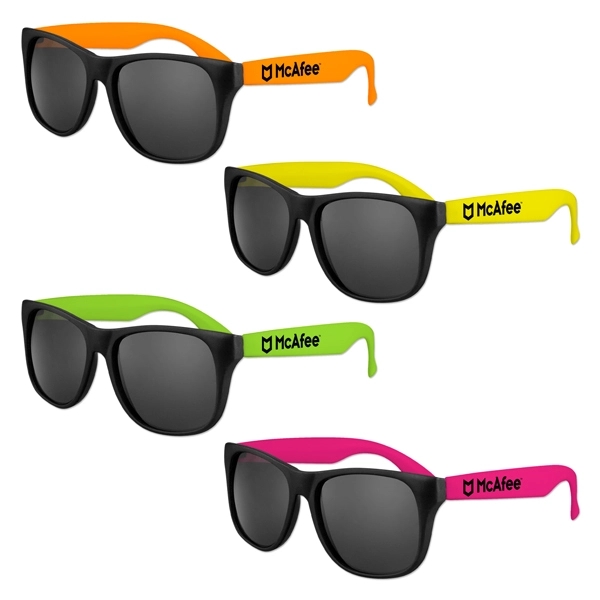 Adult sized plastic sunglasses with UV400 protection and a variety of... from ASI 98360 WOWLine / WOWLine®