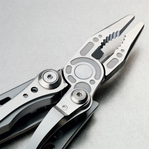 USA Made Leatherman Multi-tool with pliers, wire cutters, blade, bottle opener.... from ASI 46170 Compass Industries Inc