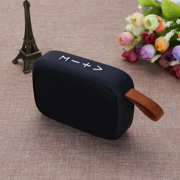 Rectangle Fabric wireless Bluetooth Speaker with 1C silkscreen imprint on 1... from ASI 37218 Athena Promo (tm)