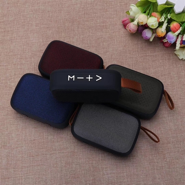Rectangle Fabric wireless Bluetooth Speaker with 1C silkscreen imprint on 1... from ASI 37218 Athena Promo (tm)