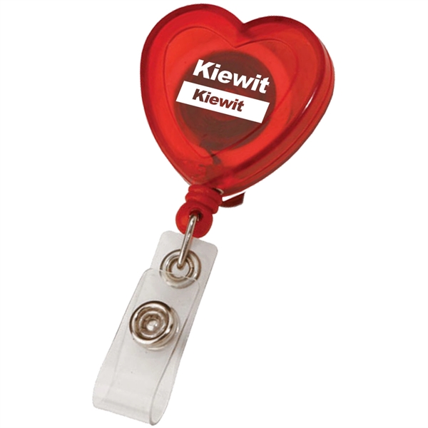 Heart shape retractable badge holder.... from ASI 54100 Fields Manufacturing Inc / TargetLine®