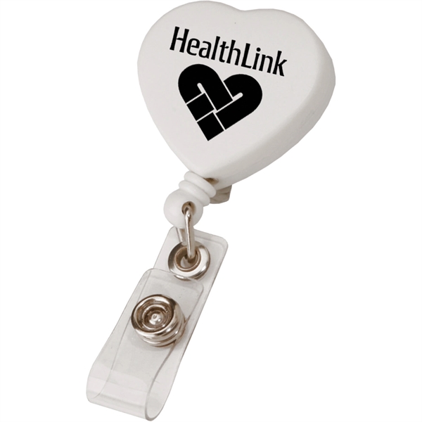 Heart shape retractable badge holder.... from ASI 54100 Fields Manufacturing Inc / TargetLine®