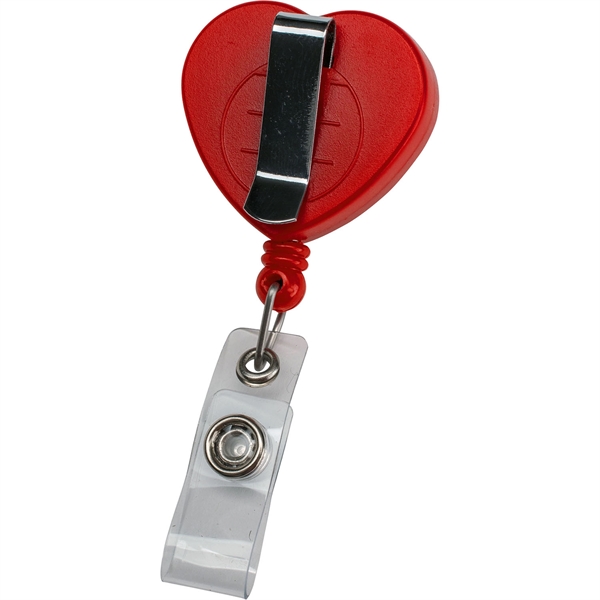 Heart shape retractable badge holder.... from ASI 54100 Fields Manufacturing Inc / TargetLine®