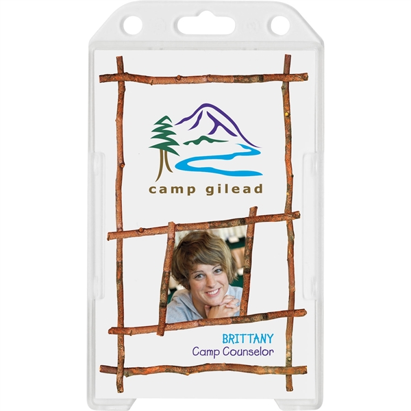 Hard plastic single card ID holder with vertical load. Insert size:... from ASI 54100 Fields Manufacturing Inc / Fields