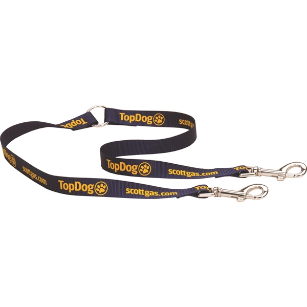 Nylon web double pet leash with two heavy duty clips.... from ASI 54100 Fields Manufacturing Inc / Fields