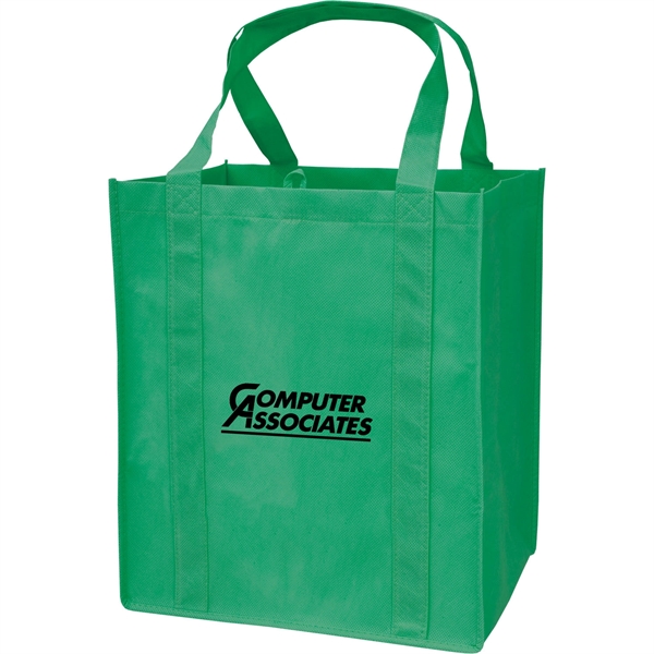 Large grocery tote bag with 22" handles and a plastic reinforced... from ASI 54100 Fields Manufacturing Inc / TargetLine®