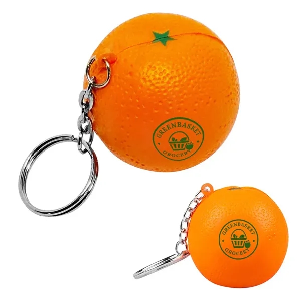Item #JK-4022 Orange Stress Reliever Keychain