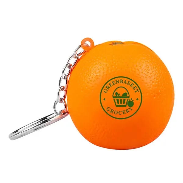 Item #JK-4022 Orange Stress Reliever Keychain