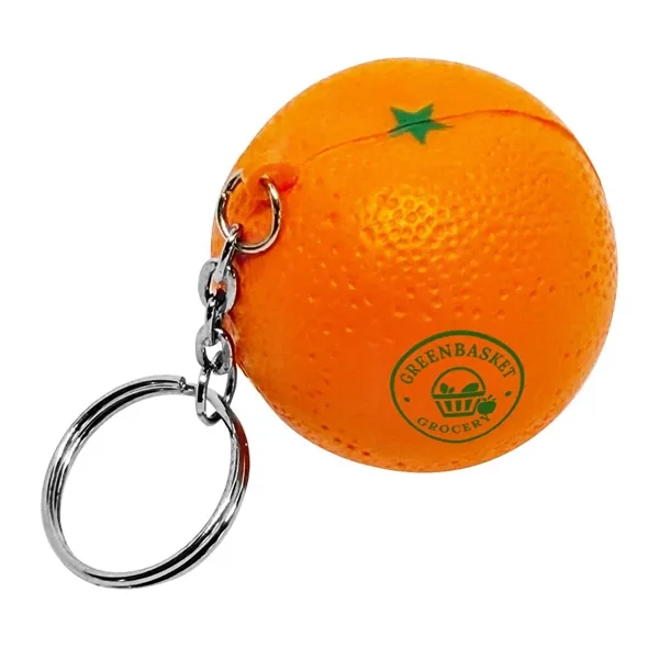 Item #JK-4022 Orange Stress Reliever Keychain