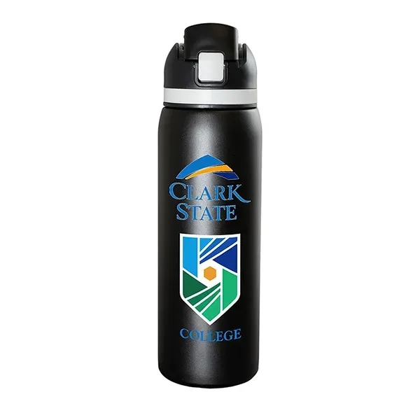 Meet the 'Flex" 27 oz. double-wall stainless steel insulated bottle built... from ASI 62660 Innovation Line