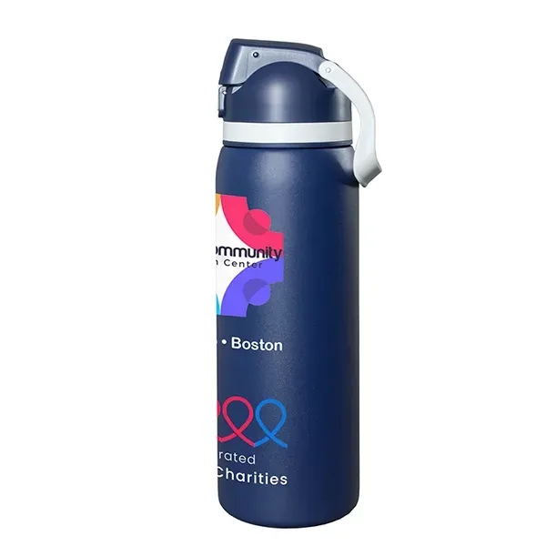 Meet the 'Flex" 27 oz. double-wall stainless steel insulated bottle built... from ASI 62660 Innovation Line