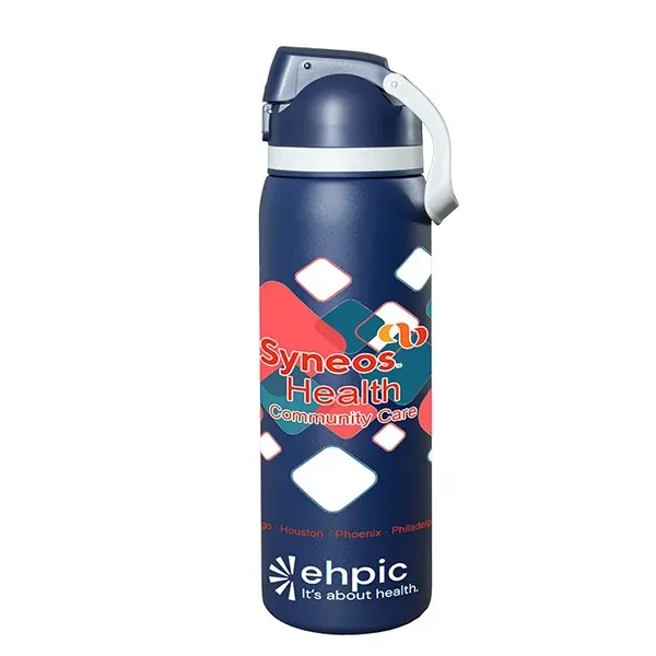 Meet the 'Flex" 27 oz. double-wall stainless steel insulated bottle built... from ASI 62660 Innovation Line