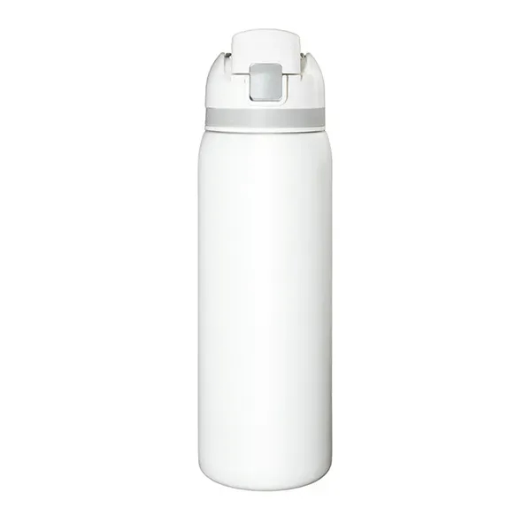Meet the 'Flex" 27 oz. double-wall stainless steel insulated bottle built... from ASI 62660 Innovation Line