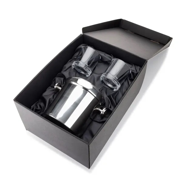 The Milano Ice Bucket & On-the-Rocks Glasses Set delivers a clean,... from ASI 84592 St Regis Group